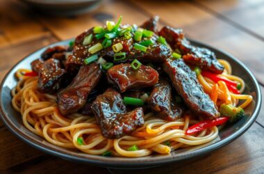 Mongolian Beef and Noodles