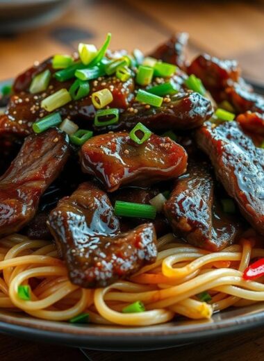 Mongolian Beef and Noodles