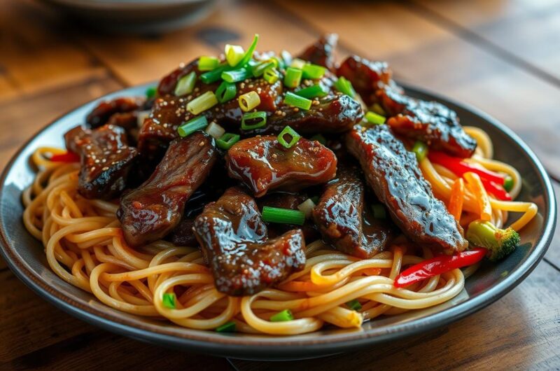 Mongolian Beef and Noodles