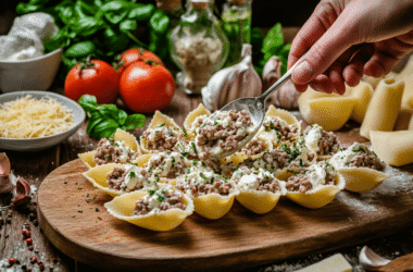 Stuffed shells with meat