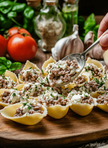 Stuffed shells with meat